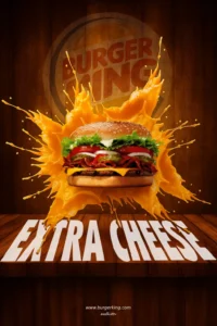 BURGER KING EXTRA CHEESE poster by aadhidev